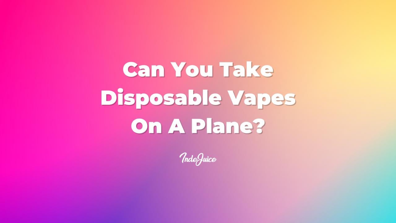 Can You Take Disposable Vapes On A Plane?