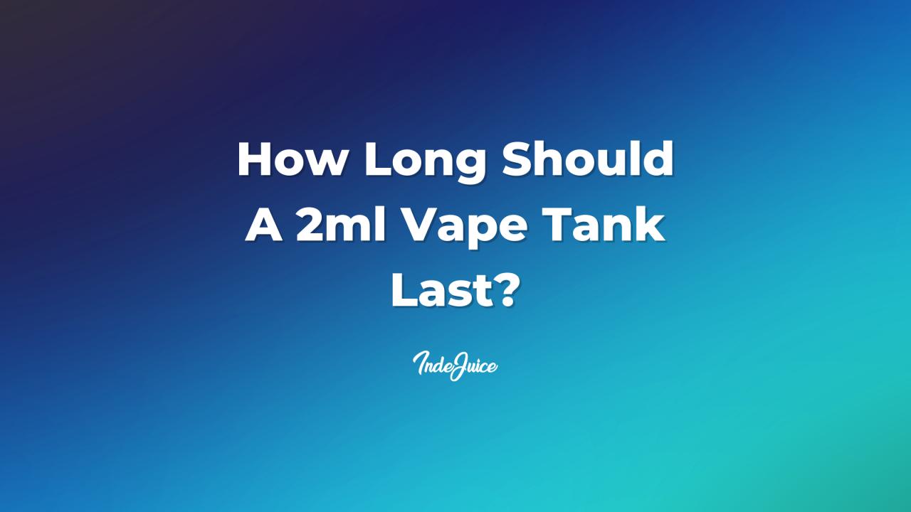 How Long Should A 2ml Vape Tank Last?
