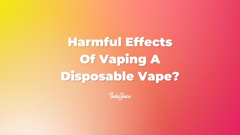 Harmful Effects Of Vaping A Disposable Vape?