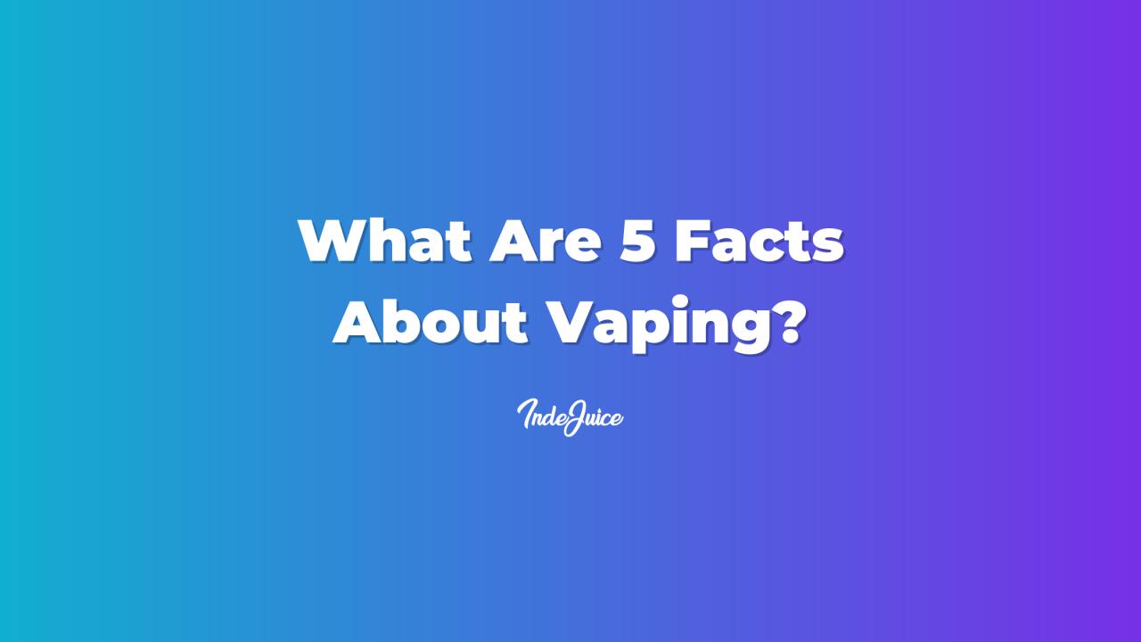 What Are 5 Facts About Vaping IndeJuice