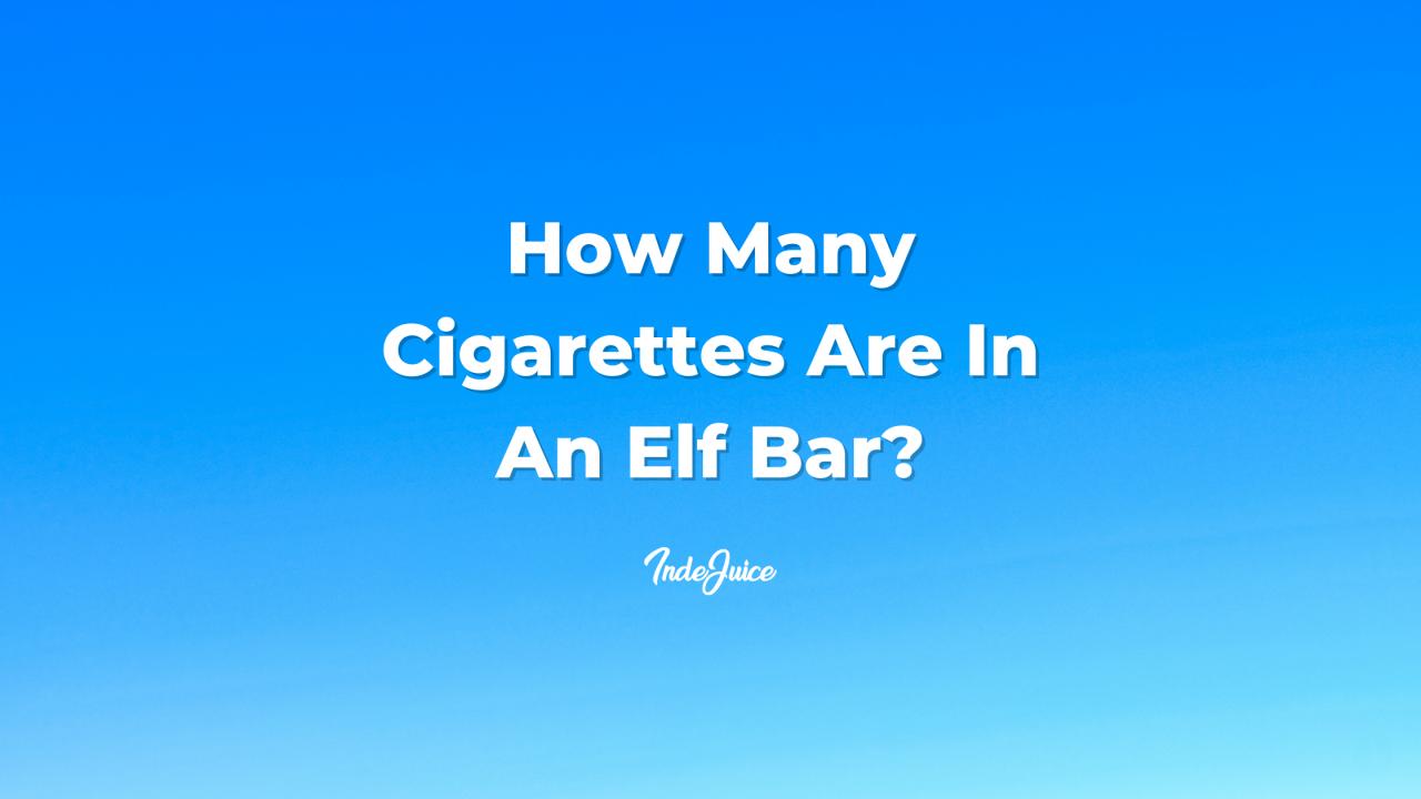 How Many Cigarettes Are In An Elf Bar?